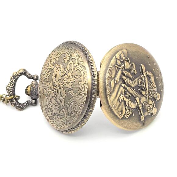 Soldier Hero Pocket Watch - WWII Veteran Army Marines Navy Gift Military Honor - Picture 4 of 10